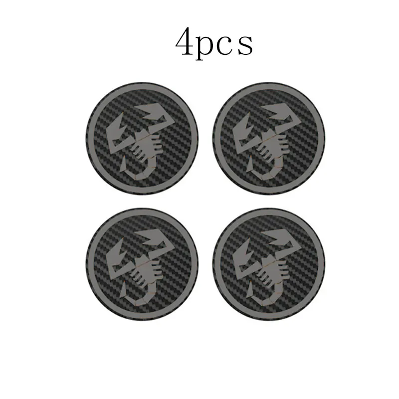 4x 40mm 50mm 56mm 60mm 65mm 70mm for Fiat ABARTH Badge Logo Carbon Center Caps Alloy Wheel Hub Stickers All Sizes car styling | Автомобили