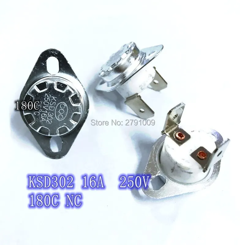 10 KSD302 / KSD301 180C нормально закрытый ручной сброс температурный переключатель