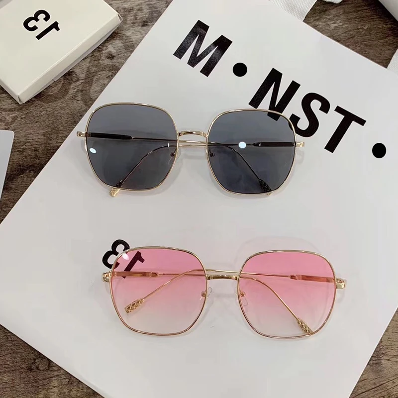 CHAIAI брендовые Квадратные Солнцезащитные очки для женщин с большой металлической