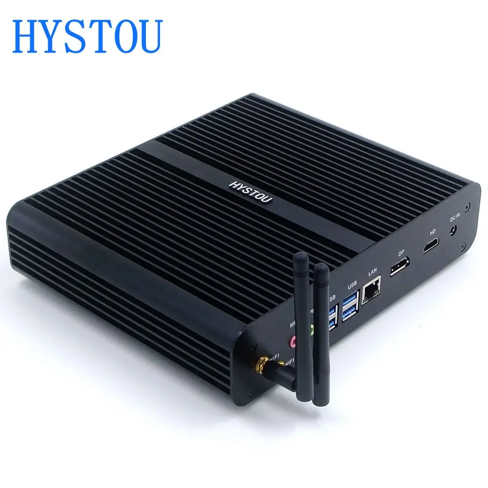 Hystou Intel Core i7 7500U Kaby Lake Мини ПК Windows 10 HD Graphics 620 безвентиляторный настольный