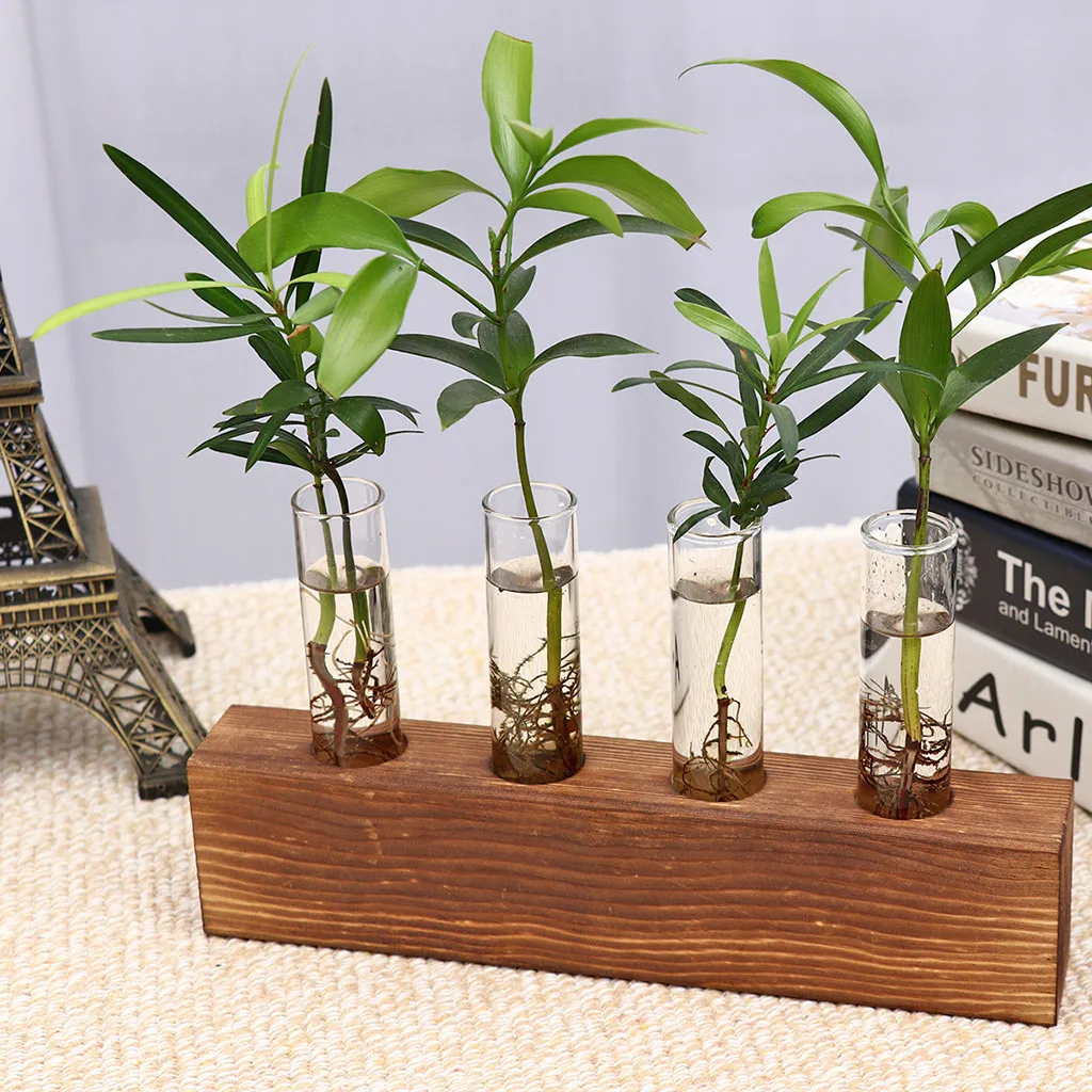 Креативная винтажная креативная прозрачная ваза для гидропонных растений с