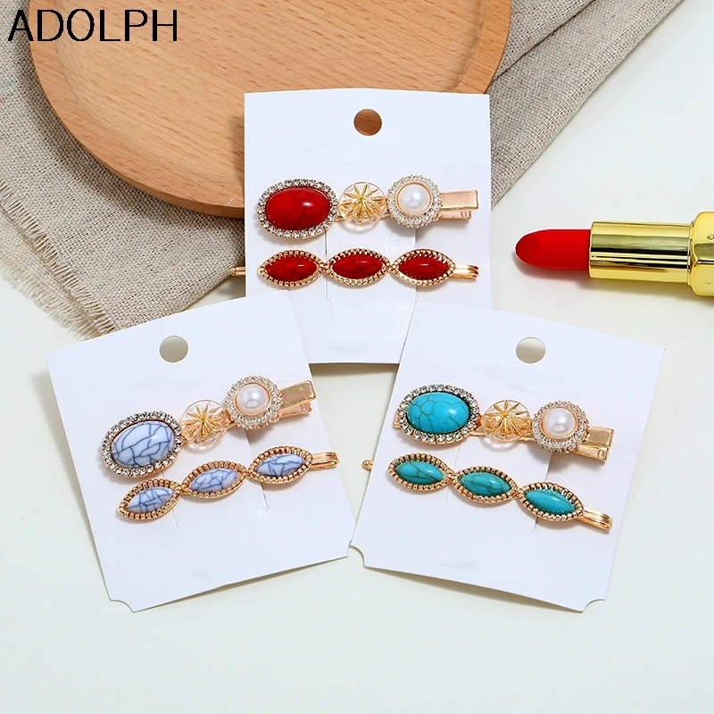 Заколка для волос ADOLPH 2 шт./компл. жемчужная заколка гребень со стразами