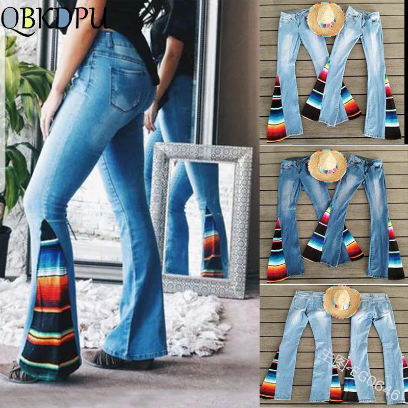 Женские летние расклешенные тонкие джинсы с высокой талией элегантные в стиле