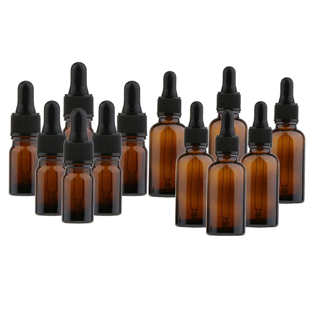 

12 Pieces Glass Eye Dropper Bottles Essential Oil Perfume Pipette Vials
