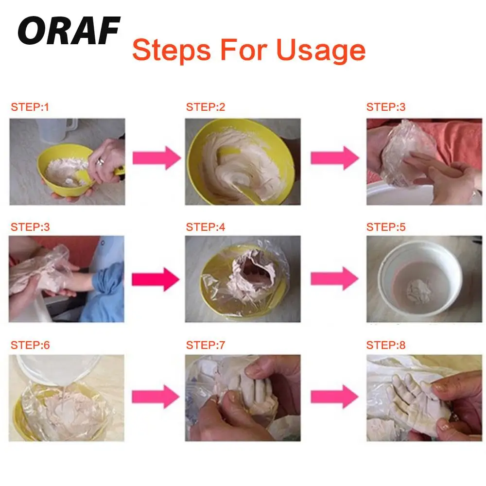 Любовь DIY Ручная форма белая пара Красивая клонирование порошок модель руки ноги Мода 3D грязь на руках гипсовый порошок