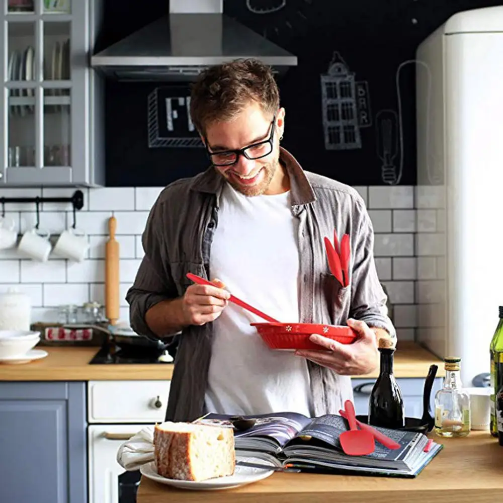 6 шт. силиконовые кухонные принадлежности антипригарная кухонная утварь из