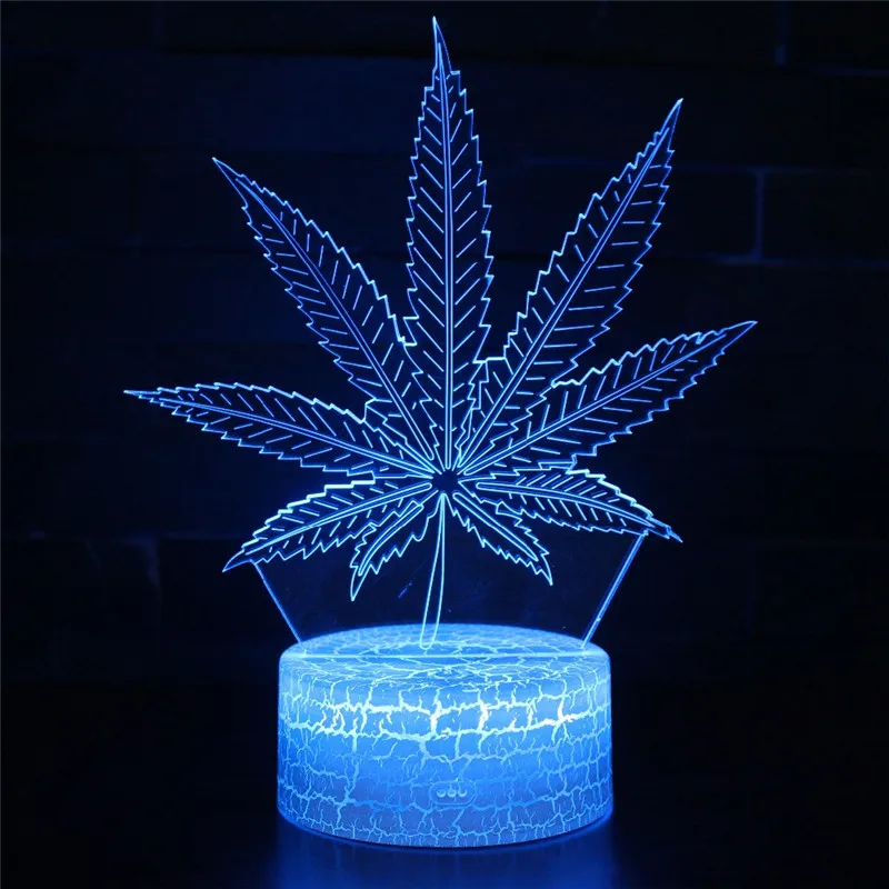 3D светодиодный ночник с сенсорным управлением модный светильник 7 / 16 цветов