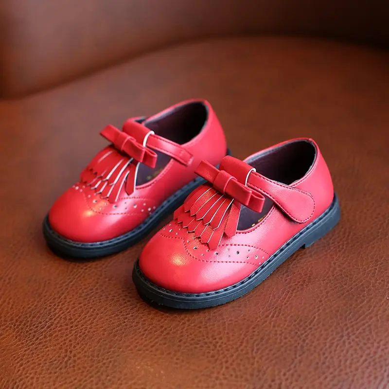 December New Arrival 2019 Spring new style children's girls casual shoes kids soft bottom non-slip tassel Red/Black/Brown | Детская