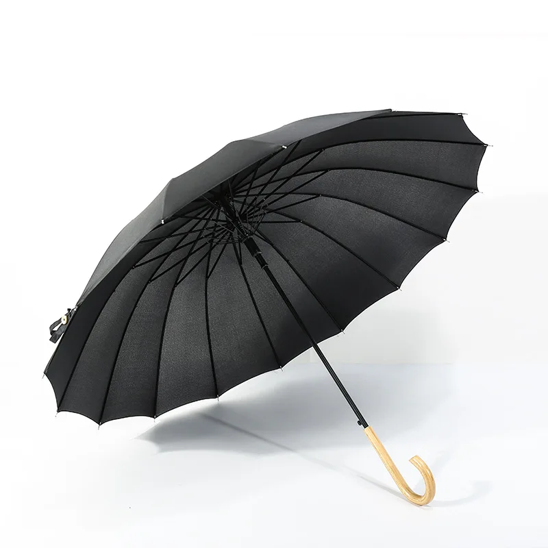 Umbrella A1012 Цветной деревянный зонтик от дождя, Женский Бренд, 16 K, ветрозащитные зонты с длинной ручкой, прочная рама, водонепроницаемый, модный, цветной, яркий, Paraguas - Цвет: Umbrella A1012