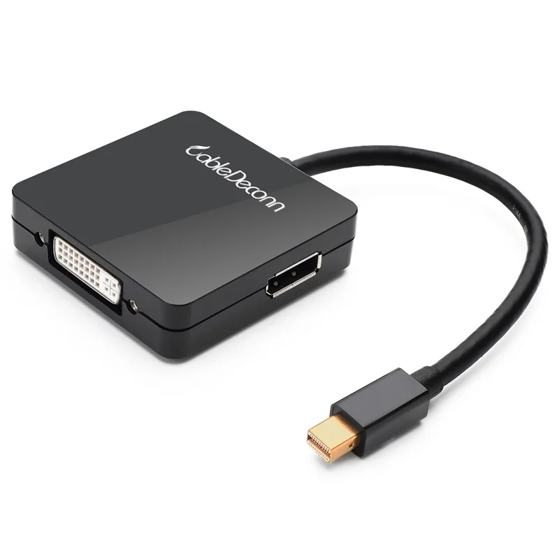 Мини дисплейный Порт Thunderbolt к HDMI DVI преобразователь дисплейного порта Кабель
