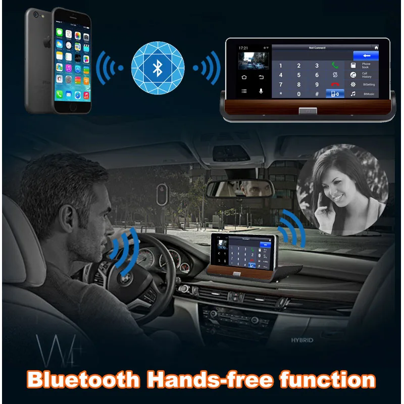 Новый 7 &quotWi Fi dvr камера gps навигации 16 ГБ Встроенная память Android 4 двойной объектив