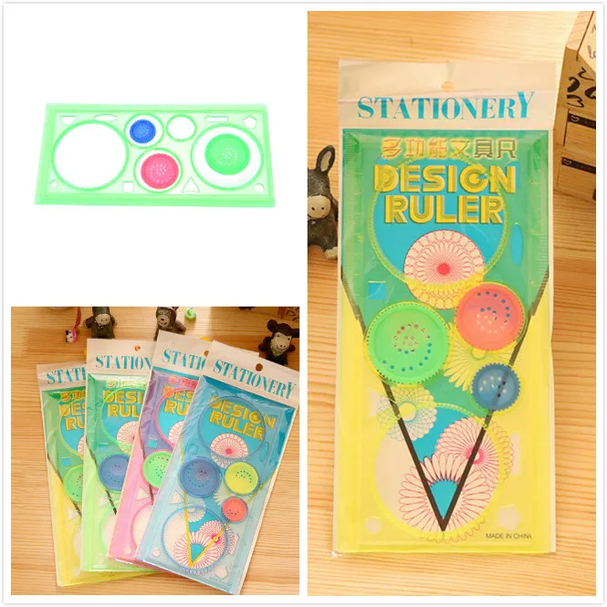 Практичный Спирограф многофункциональная Геометрическая линейка канцелярские