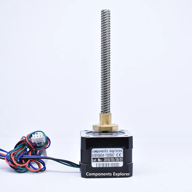 Nema17 42BYGH34-100S 100 мм T8* 8 шток линейный шаговый двигатель свинец Srew для 3D принтера