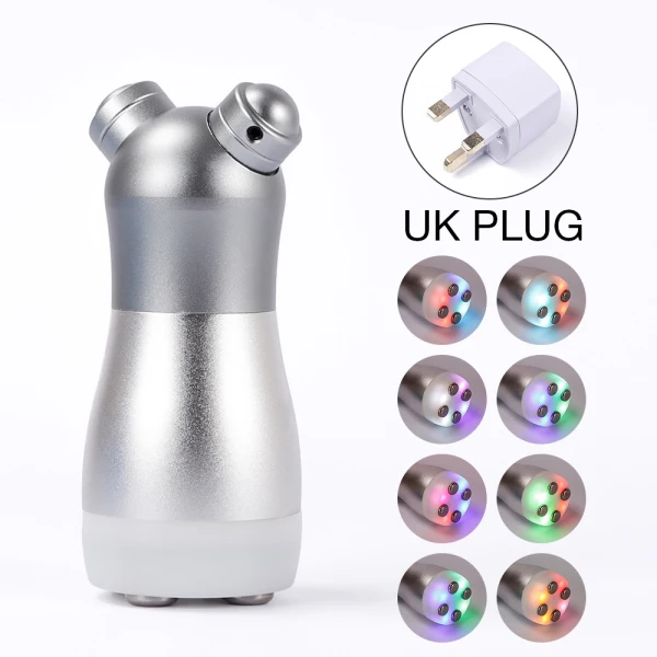 Silver UK Plug Радиочастотный массажер тела и лица светодиодный фотон для лица мезотерапия электропорация машина для красоты омоложение лица лифтинг - Цвет: Silver UK Plug