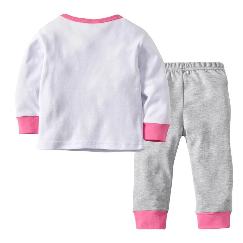 2019 г. осенне-зимние детские пижамы хлопковый Детский костюм для сна с длинными