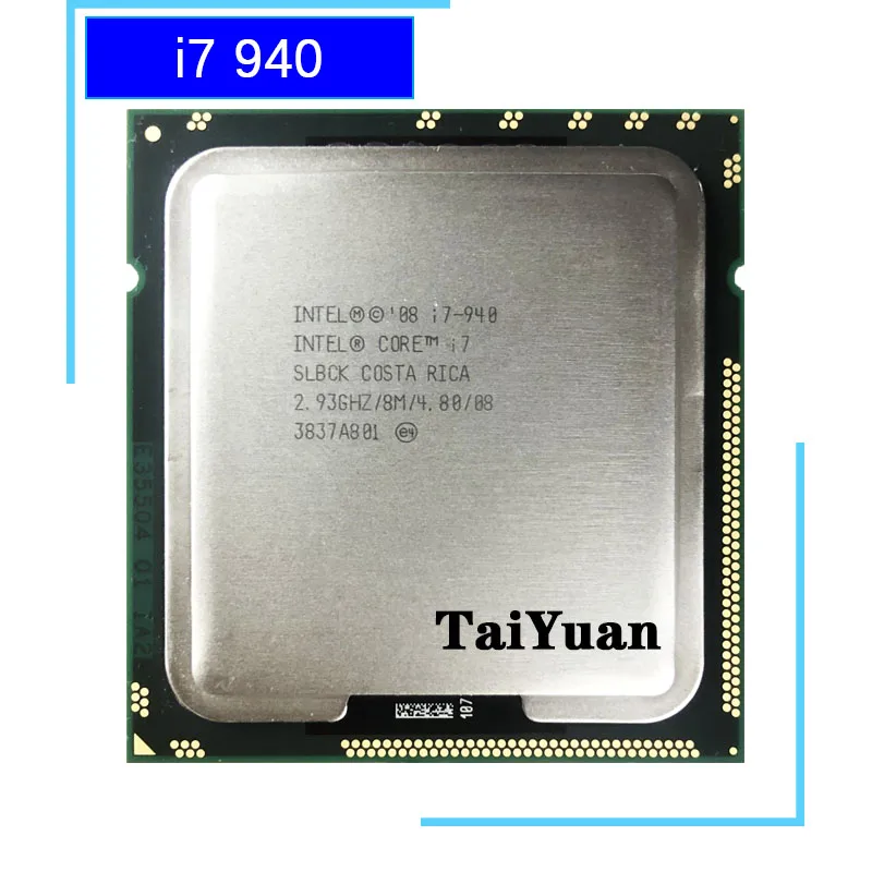 Четырехъядерный процессор Intel Core i7 940 2 9 ГГц 130 Вт 8 м LGA 1366|Процессоры| |