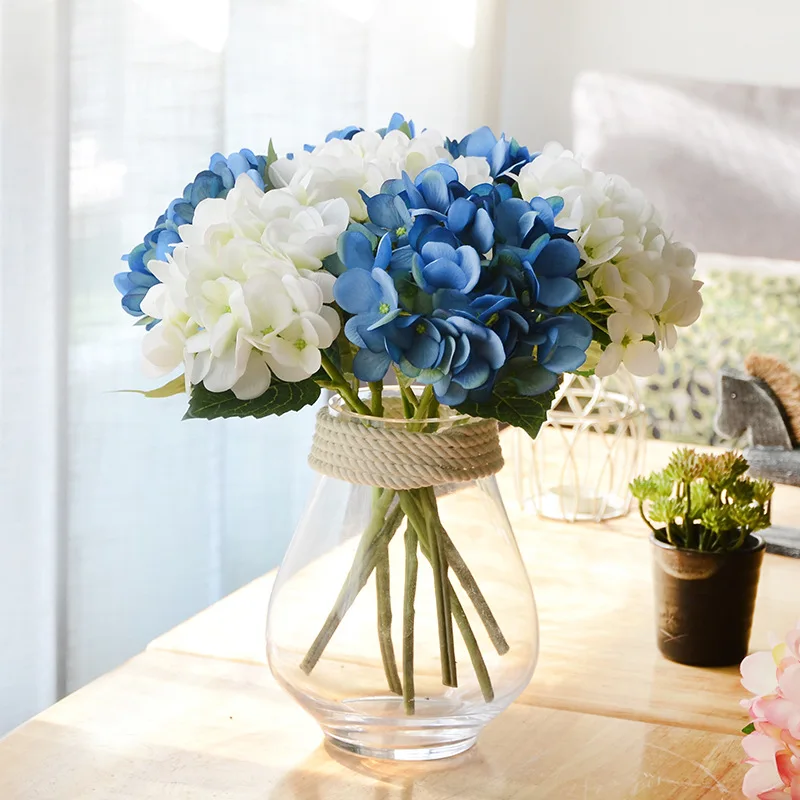 Элегантные Искусственные цветы гортензии ручной работы для свадьбы/Европейская