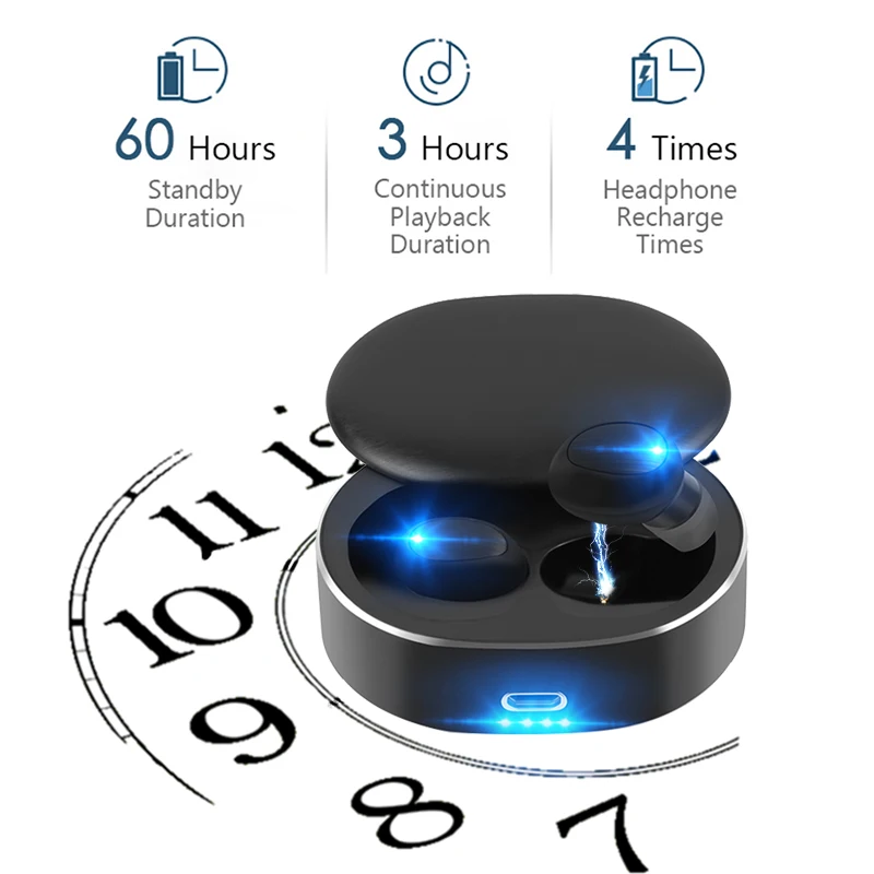 B20 Bluetooth 5,0 TWS, беспроводные наушники, стерео гарнитуры, сенсорное управление, водонепроницаемые мини наушники с зарядной коробкой, 80 мАч, затычки для ушей