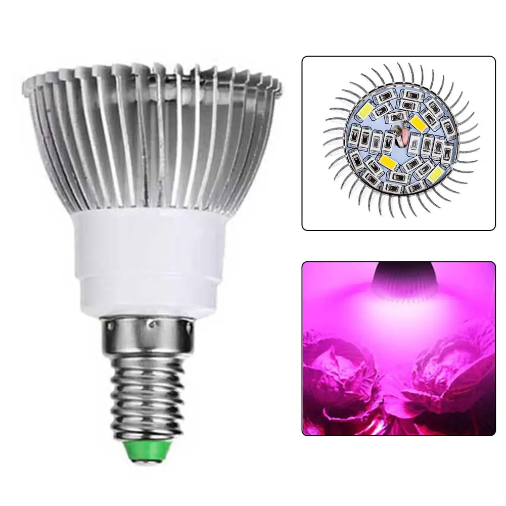2018 Новый E27 E14 GU10 5730SMD 28Led растительный свет 10 Вт полный спектр овощей теплицы