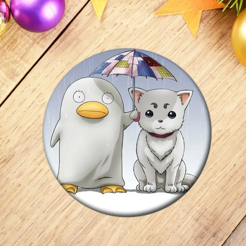 1 шт. аниме GINTAMA значок косплея Sakata Gintoki Брошь булавка Sadaharu Hijikata Toushirou коллекция