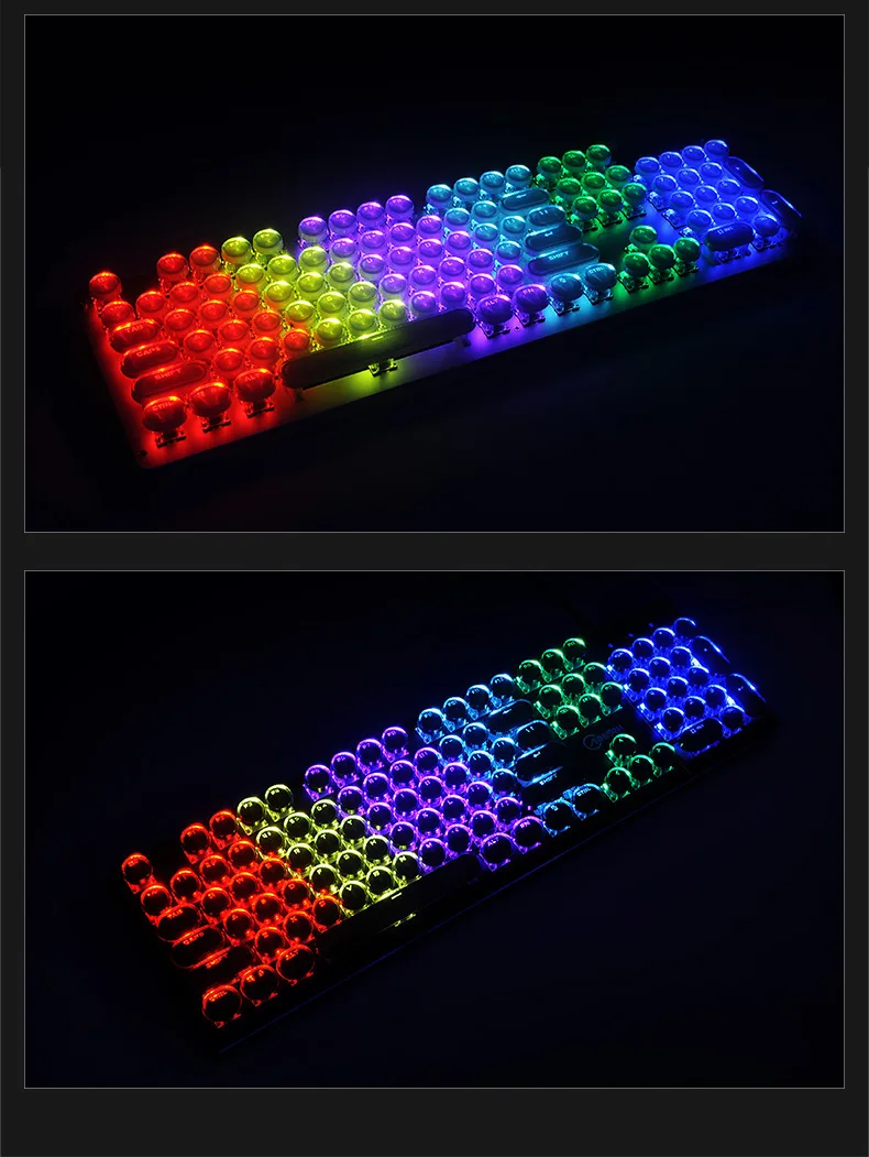 SeenDa Проводная игровая механическая клавиатура, игровая клавиатура с RGB подсветкой, переключатель с 104 клавишами, клавиатура для геймера, ПК, ноутбука, русский английский