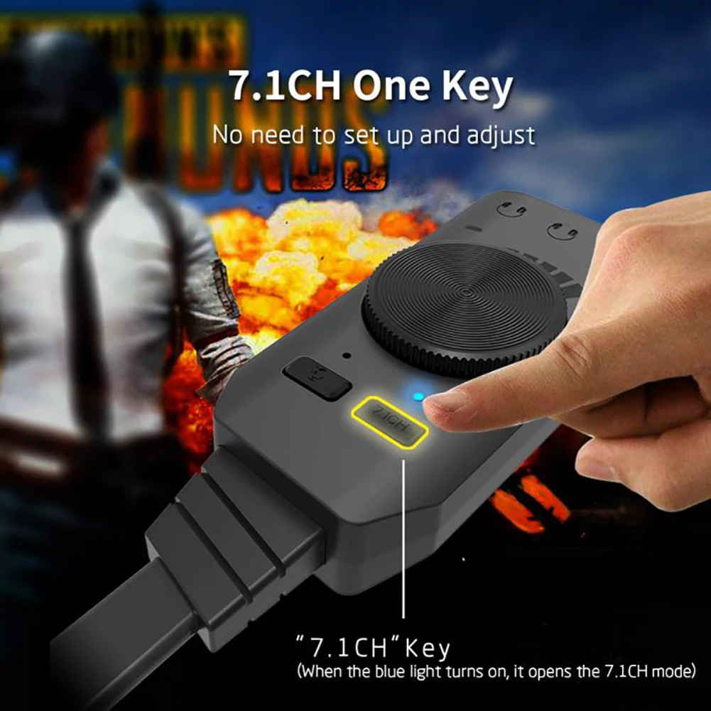 GS3 7 1 канальный USB внешний ПК ноутбук телефон игровая звуковая карта регулятор