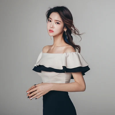 Женский офисный сарафан в Корейском стиле облегающее Привлекательное платье с