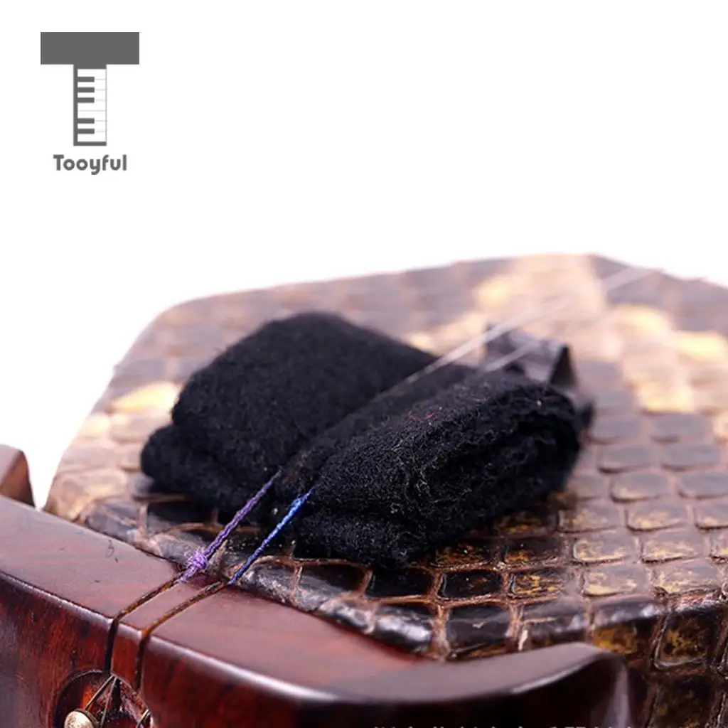 Tooyful упаковка из 2 шерсти Erhu шумоизоляционные накладки глушители коврики глушитель Erhu практичные части черный