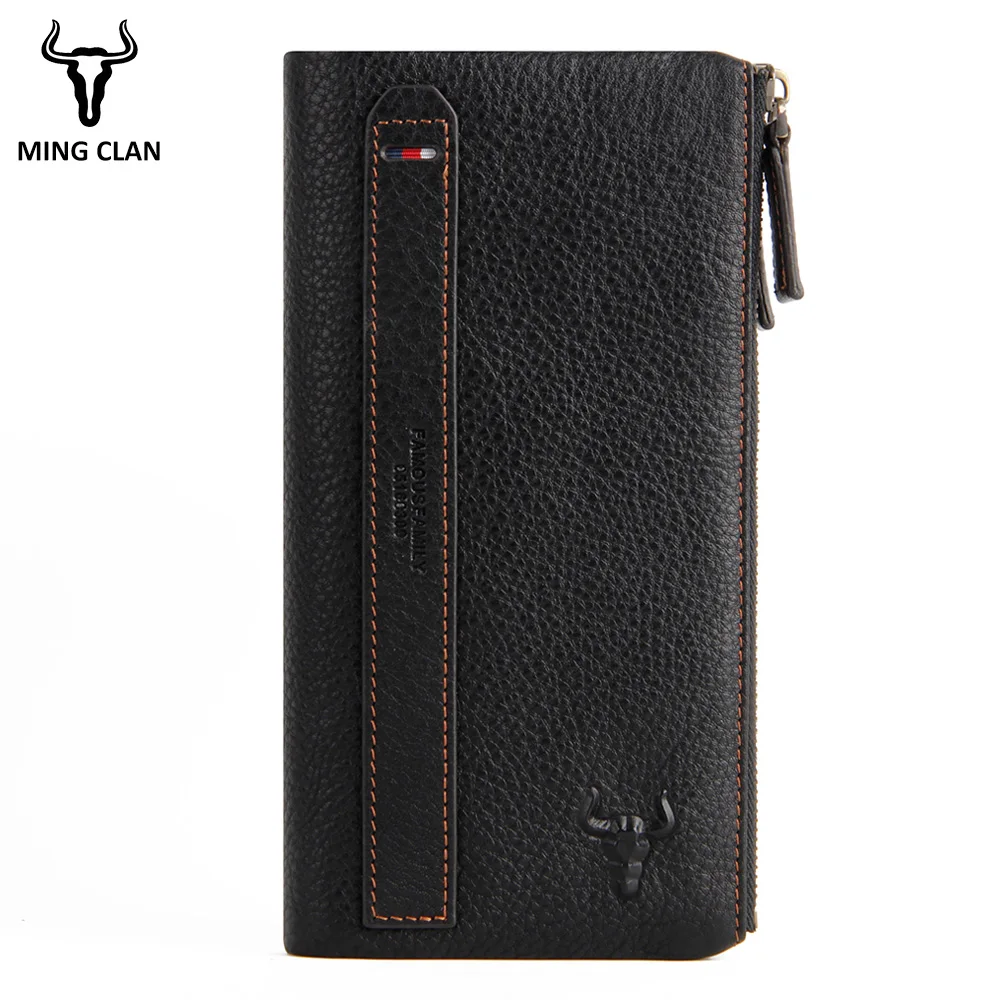 Genuine Leather Women Wallet Female Long Clutch Lady Wallets Portomonee Rfid Luxury Brand Money Bag Magic Zipper Coin Purse