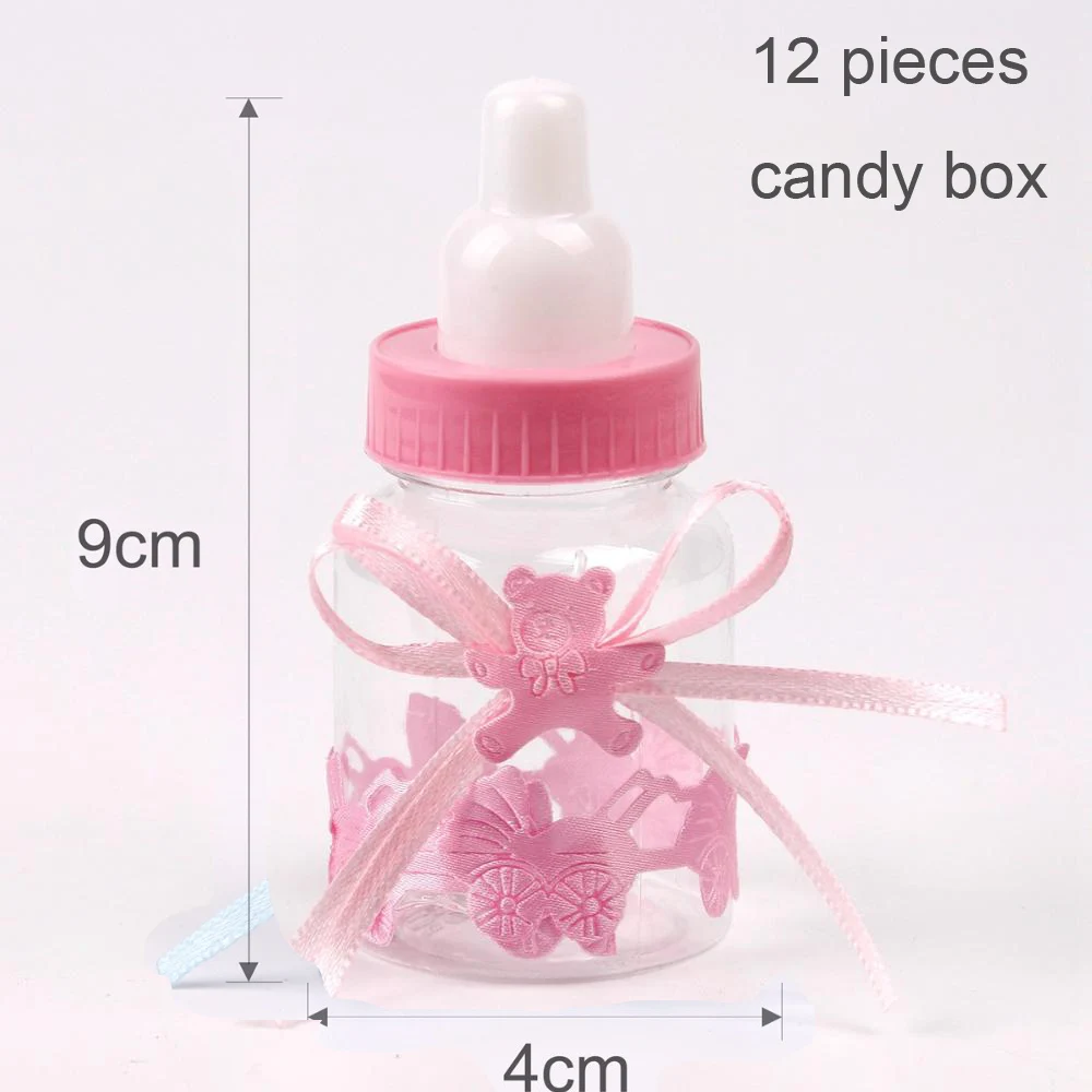 12pc Pink bottle Huiran 1st с днем рождения воздушные шары розовый девочка синий мальчик баллон Единорог латексные конфетти для воздушного шара балон Baby Shower Декор Baloes - Цвет: 12pc Pink bottle