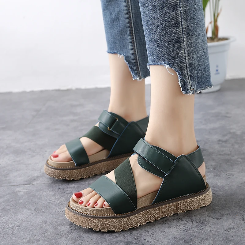 NEW Arrivals Summer Women's Sandals Big Size 41 42 43 Ladies Platform Shoes Casual Flat Heel Women White | Обувь