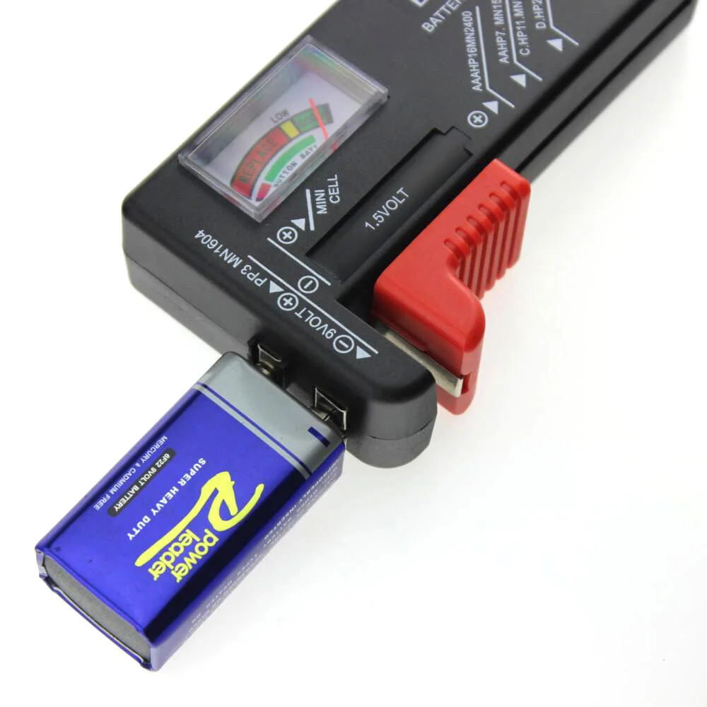 

BT-168 AA/AAA/C/D/9V/1.5V batteries Universal Button Cell Battery Colour Coded Meter Indicate Volt Tester Checker BT168D Power