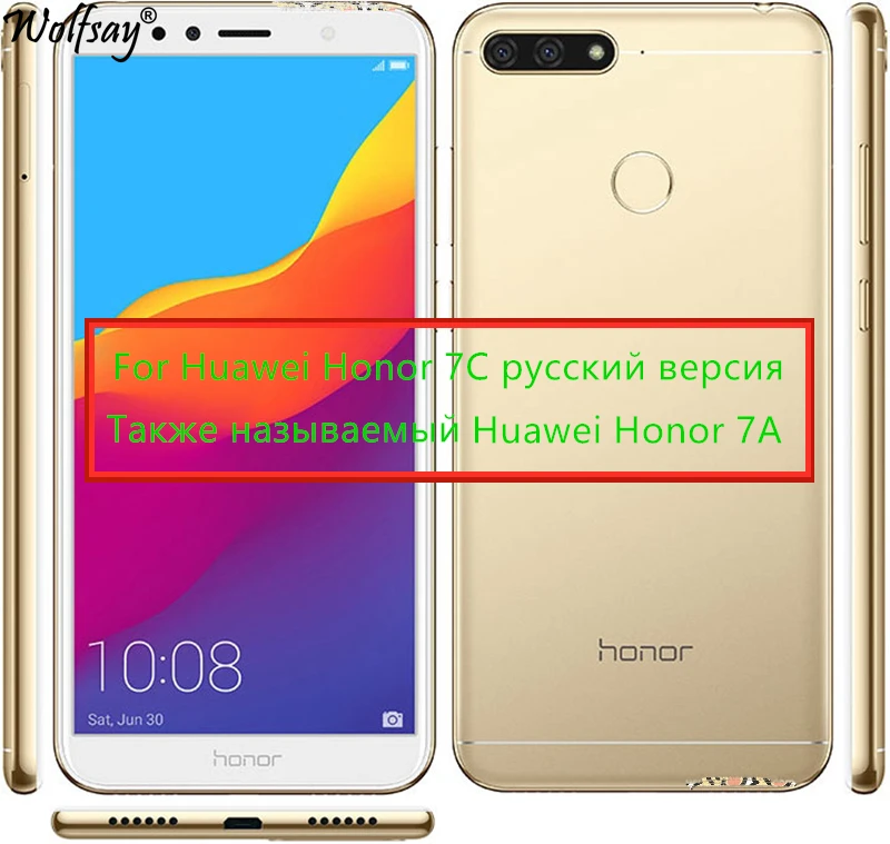 Защитное стекло для huawei Honor 7C, закаленное стекло Honor 7C, русская версия, AUM-L41, Защита экрана для huawei Honor 7C, стекло