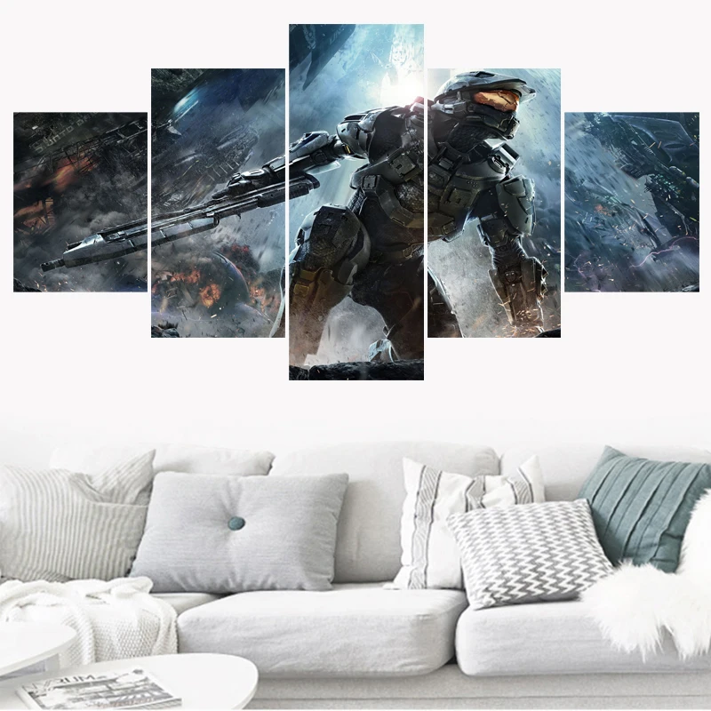 Художественные настенные картины 5 панелей популярная игра домашний декор