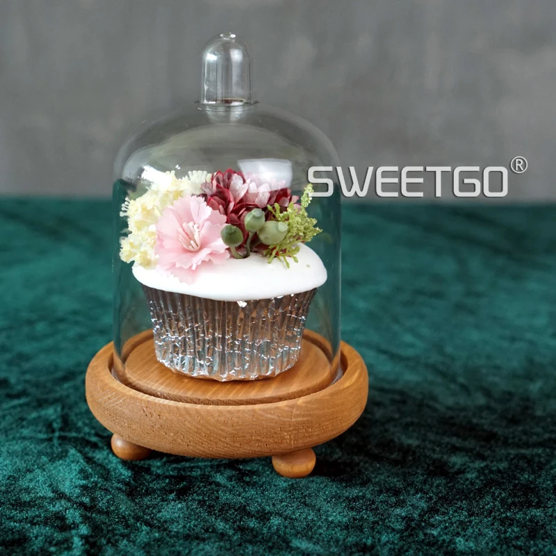 SWEETGO деревянная подставка для кекса miclandscape/консервированный цветочный Купол 8*20
