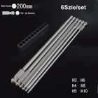 Набор Магнитных отверток, 6 шт., длина en S2, сталь, длина 200 мм, шестигранная отвертка, ручной инструмент H3 H4 H5 H6 H8 H10