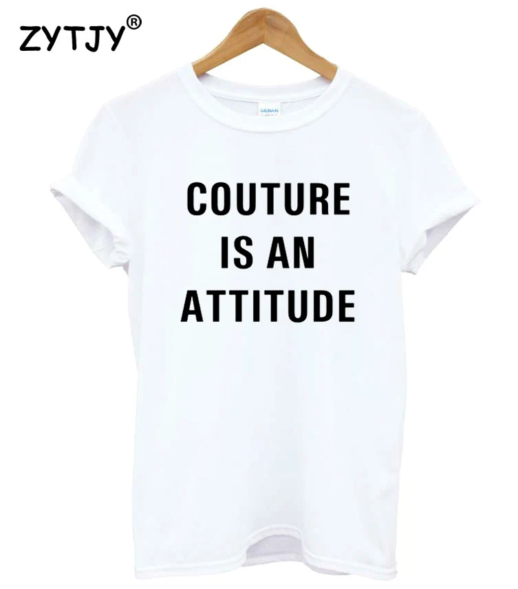 COUTURE-это отношение с принтом в виде букв для Для женщин футболка хлопковая