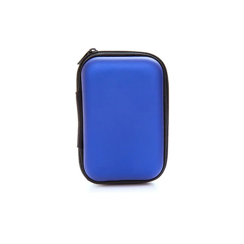 Royal blue 12x8cm Urijk чехол для наушников EVA, сумка для хранения монет, контейнер для наушников, коробка для хранения наушников, мешочек с держателем, органайзер для проводов - Цвет: Royal blue 12x8cm