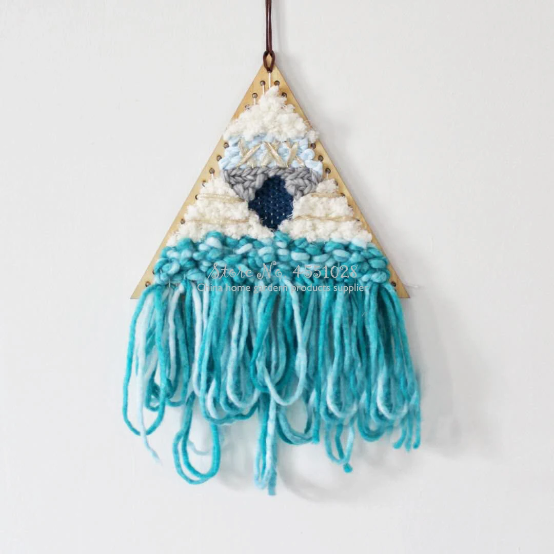 2 шт. треугольная деревянная ручная тканая рамка набор гобелен украшение в виде