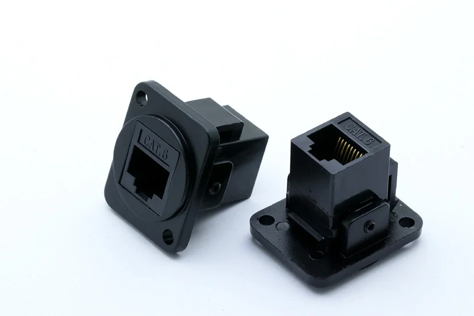 1 шт. RJ45 разъем, CAT.6, D Тип, металлический материал, Панель Крепления шасси, RJ45 гнездо