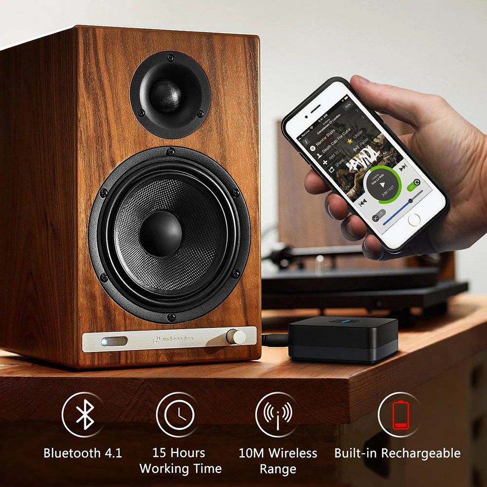 Беспроводной адаптер Mpow 070A с Bluetooth 4 1 аудиоприемник 3 5 мм кабель RCA высокоточным
