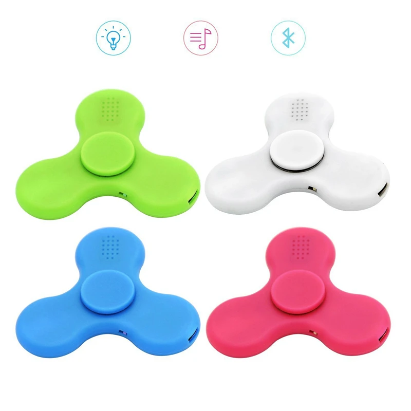 Светодиодный Спиннер Bluetooth динамик с подшипником для EDC ABS соединение