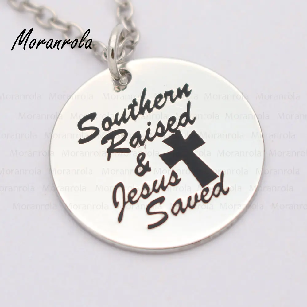 Новинка медное ожерелье брелок с надписью southern rived jesus saved очаровательное
