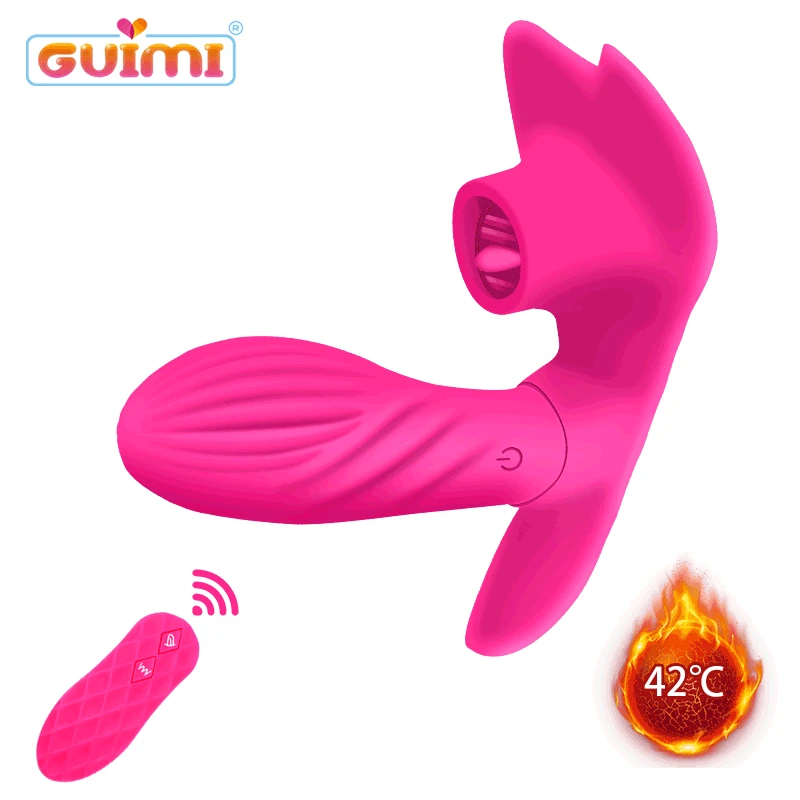 GUIMI бабочки фаллоимитатор вибратор лизать оральный секс стимулятор интимные