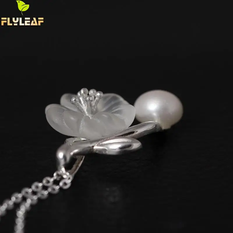 Flyleaf 925 Стерлинговое Серебро-ювелирные изделия цветок сливы из кристаллов