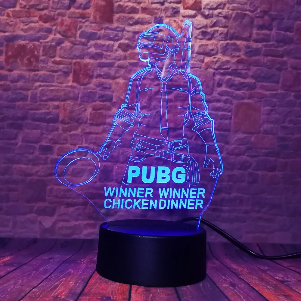 Крутой 3D новый популярный в мире игровой плеер FPS Unknown's Battlegrounds Lamp PUBG Winner