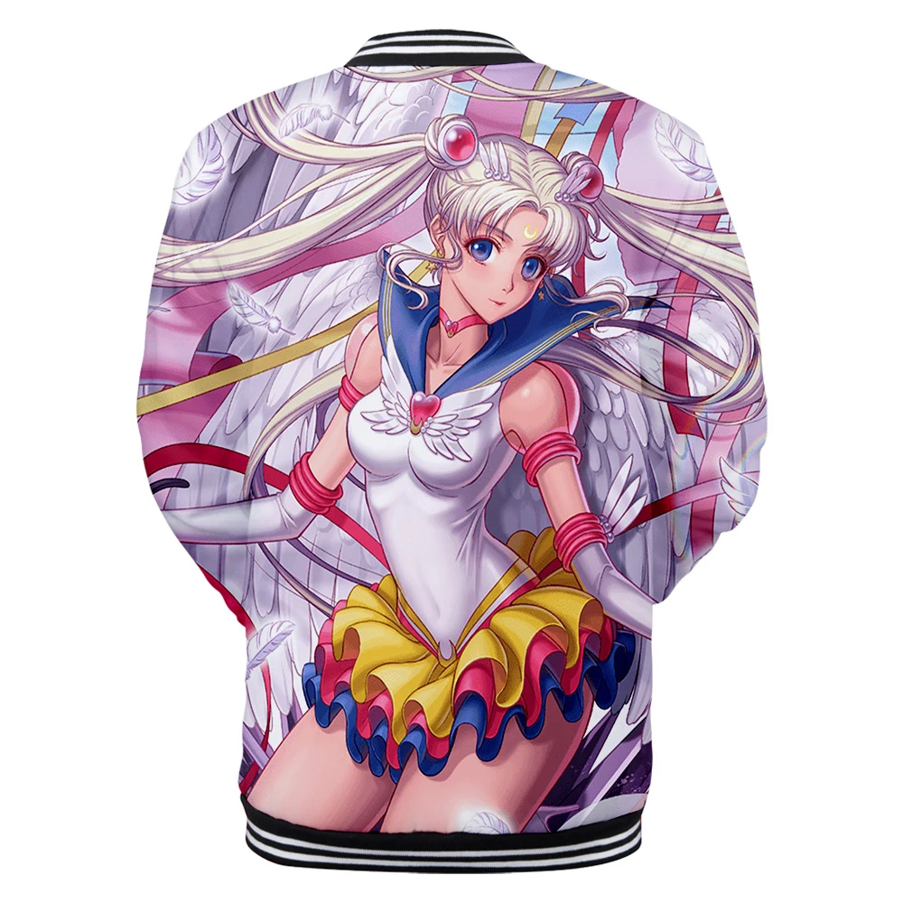 Мужская/Женская бейсбольная форма Sailor Moon Kawaii с 3D принтом японское аниме