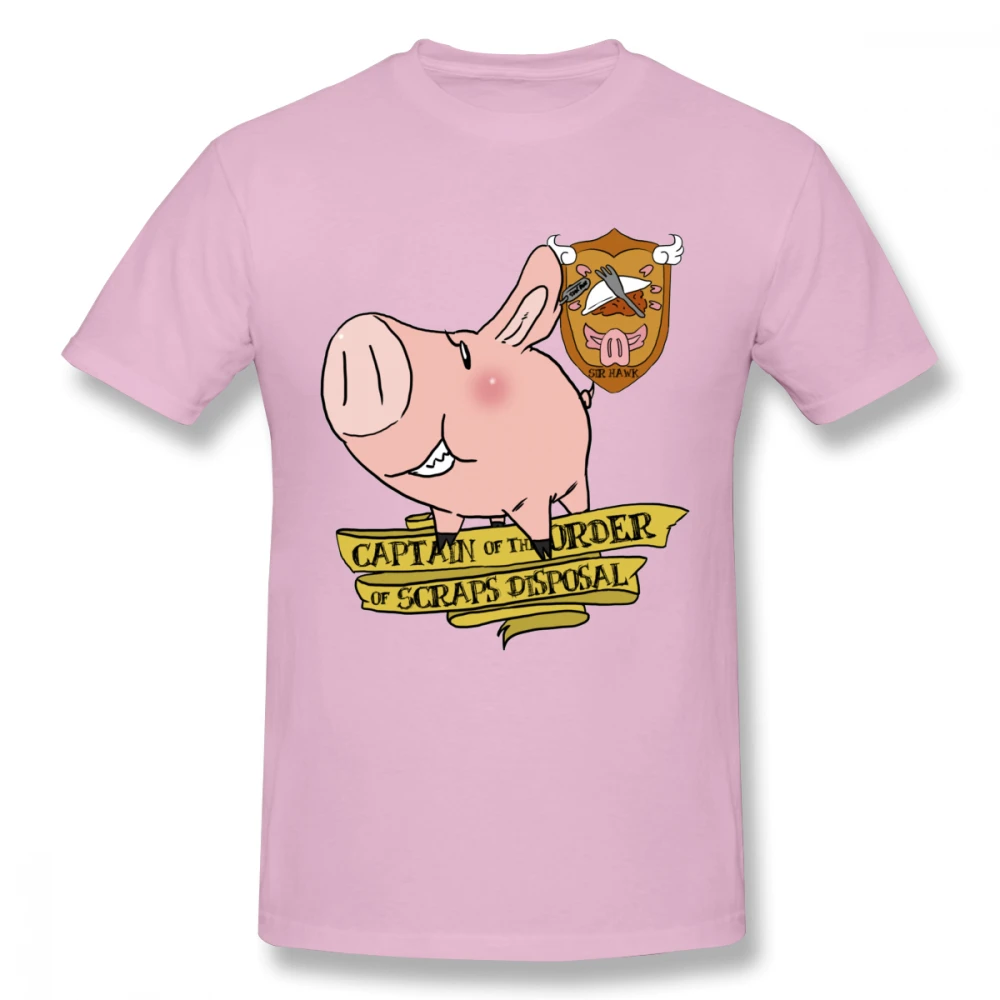 Розовый Seven Deadly Sins Sir Pig Hawk капитан утилизации футболки мужские качественные футболки для отдыха круглый воротник S-6XL футболка - Цвет: Розовый