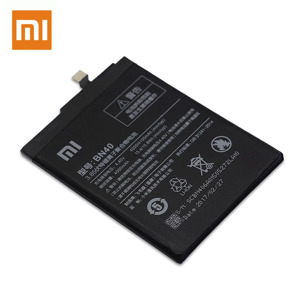 Xiao Mi 100% оригинальный BN40 для Xiaomi Redmi 4 Pro Prime 3G RAM 32G аккумулятор с реальной емкостью