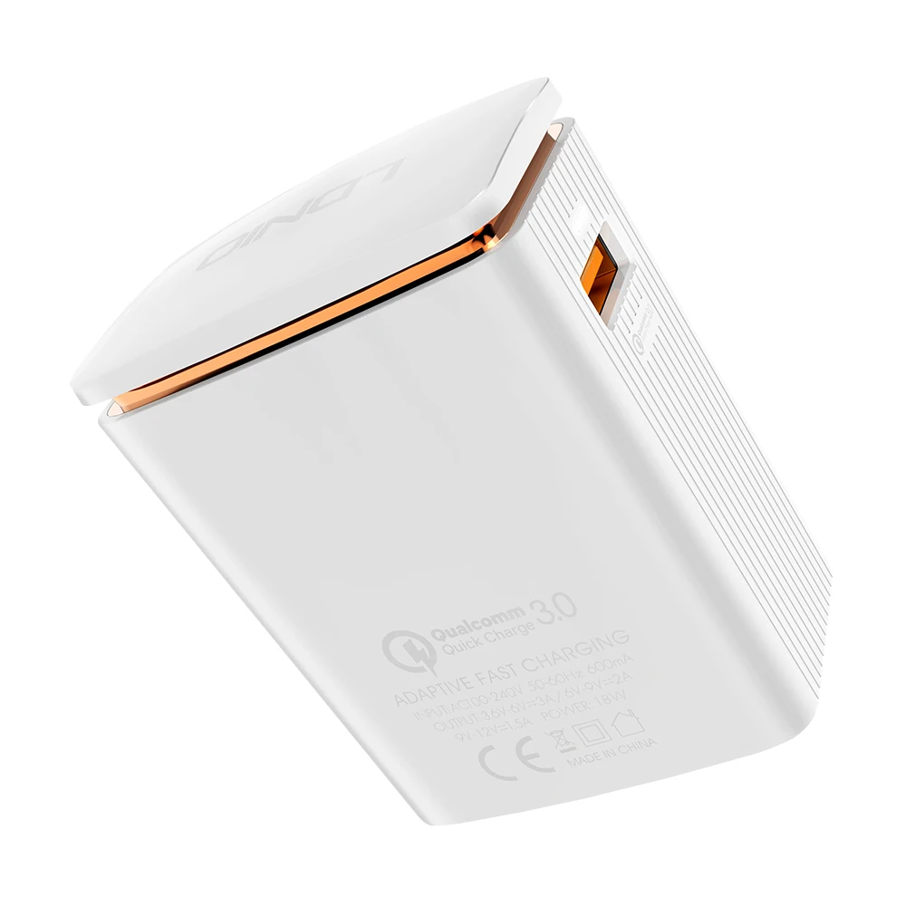 LDNIO Быстрая зарядка 3 0 зарядное устройство для мобильного телефона 1 USB порт ЕС